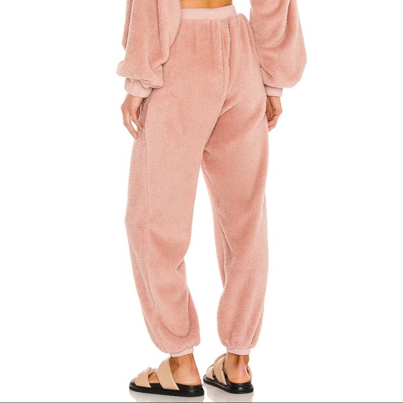 Revolve LPA Carter Jogger Pant in Pink Sherpa - Picture 3 of 7